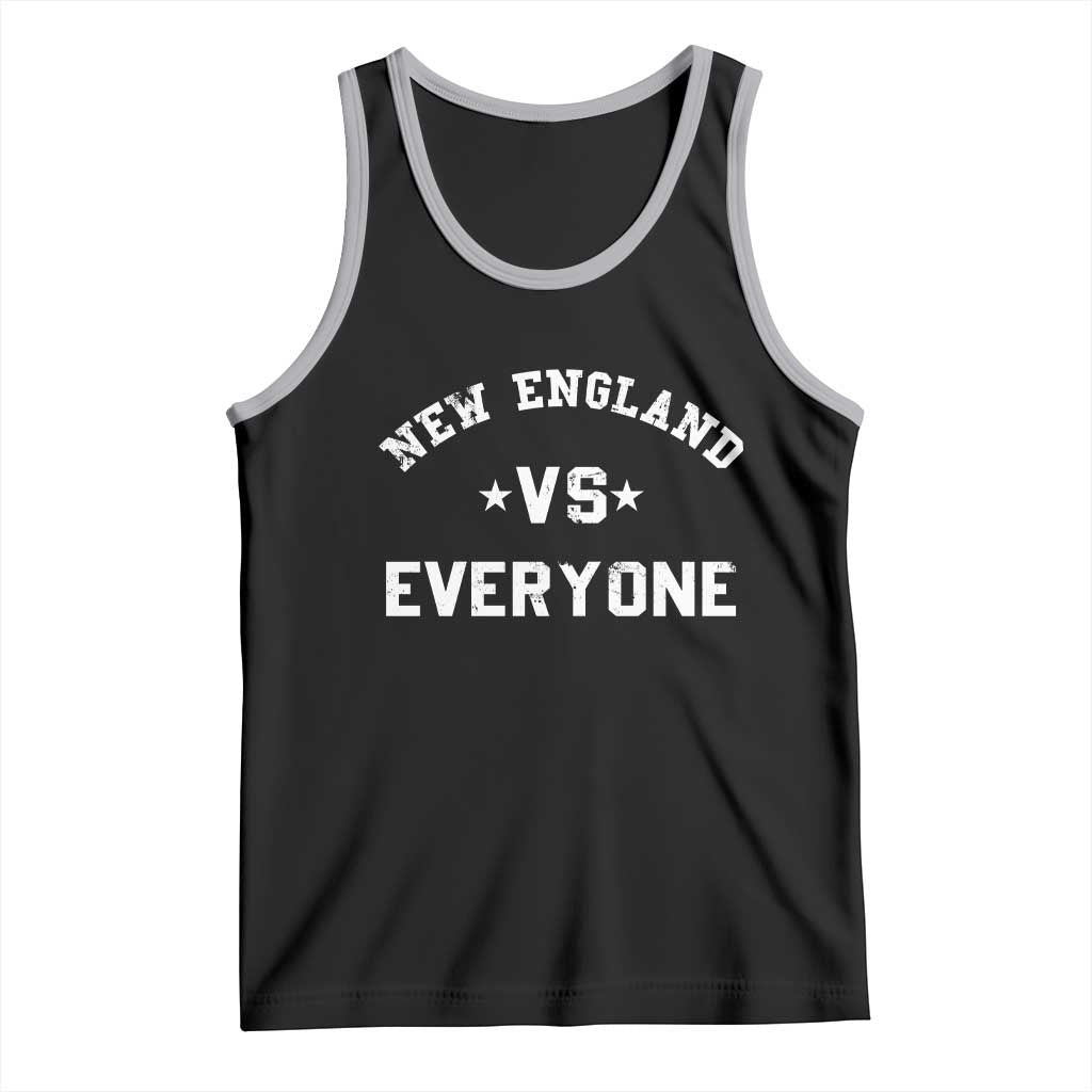 New England Vs Everyone Tank Top Vintage Distressed Jersey Football Game Day TS11 Black Athletic Heather Print Your Wear