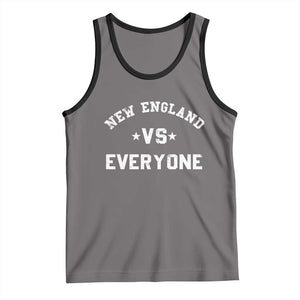 New England Vs Everyone Tank Top Vintage Distressed Jersey Football Game Day TS11 Deep Heather Black Print Your Wear