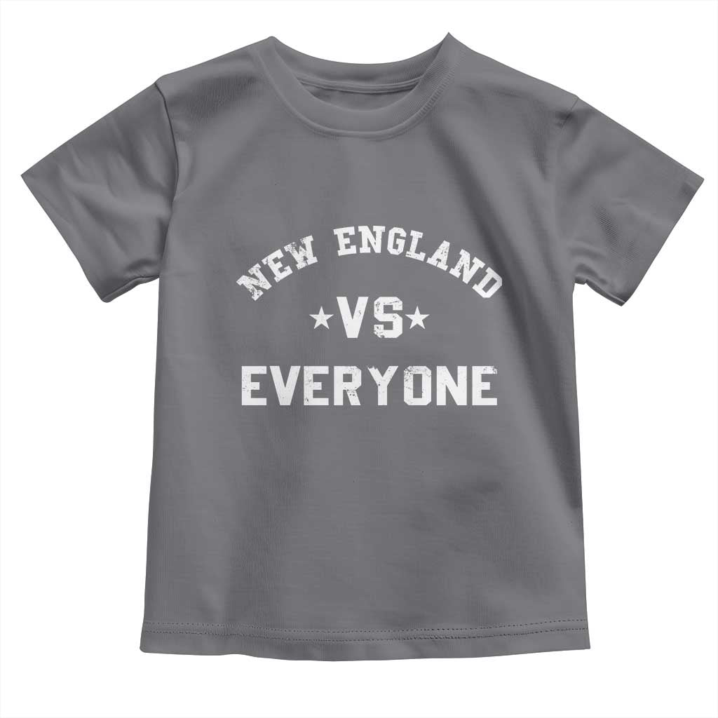 New England Vs Everyone Toddler T Shirt Vintage Distressed Jersey Football Game Day TS11 Charcoal Print Your Wear