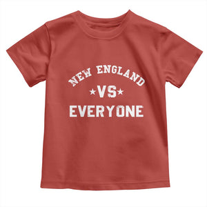 New England Vs Everyone Toddler T Shirt Vintage Distressed Jersey Football Game Day TS11 Red Print Your Wear