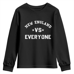 New England Vs Everyone Youth Sweatshirt Vintage Distressed Jersey Football Game Day TS11 Black Print Your Wear