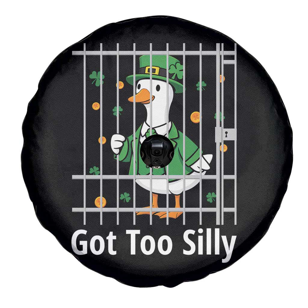 Funny Got Too Silly St Patricks Day Spare Tire Cover Goose Pun Humor Animal Lovers Shamrock TS11 Print Your Wear