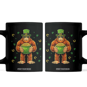 Funny St Patricks Day Bigfoot Lucky Pot Gold Sunglasses Sasquatch Coffee Mug TS11 Black Print Your Wear