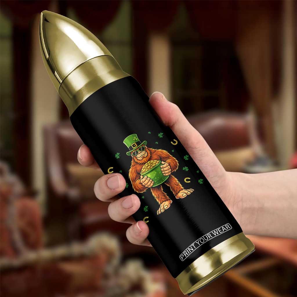 Funny St Patricks Day Bigfoot Lucky Pot Gold Sunglasses Sasquatch Bullet Tumbler TS11 Print Your Wear