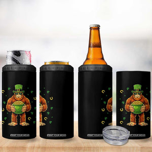 Funny St Patricks Day Bigfoot Lucky Pot Gold Sunglasses Sasquatch 4 in 1 Can Cooler Tumbler TS11 Print Your Wear