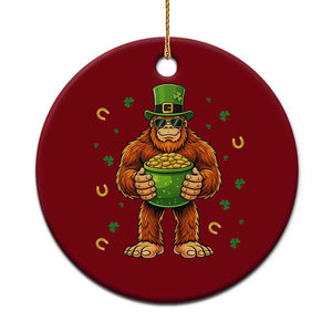 Funny St Patricks Day Bigfoot Lucky Pot Gold Sunglasses Sasquatch Ceramic Ornament TS11 1pc Red Print Your Wear