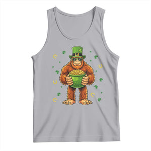 Funny St Patricks Day Bigfoot Lucky Pot Gold Sunglasses Sasquatch Tank Top TS11 Athletic Heather Print Your Wear