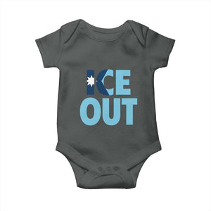 Minnesota Ice Out Baby Onesie MN State Anti Ice Movement Protest Statement TS11 Dark Heather Print Your Wear