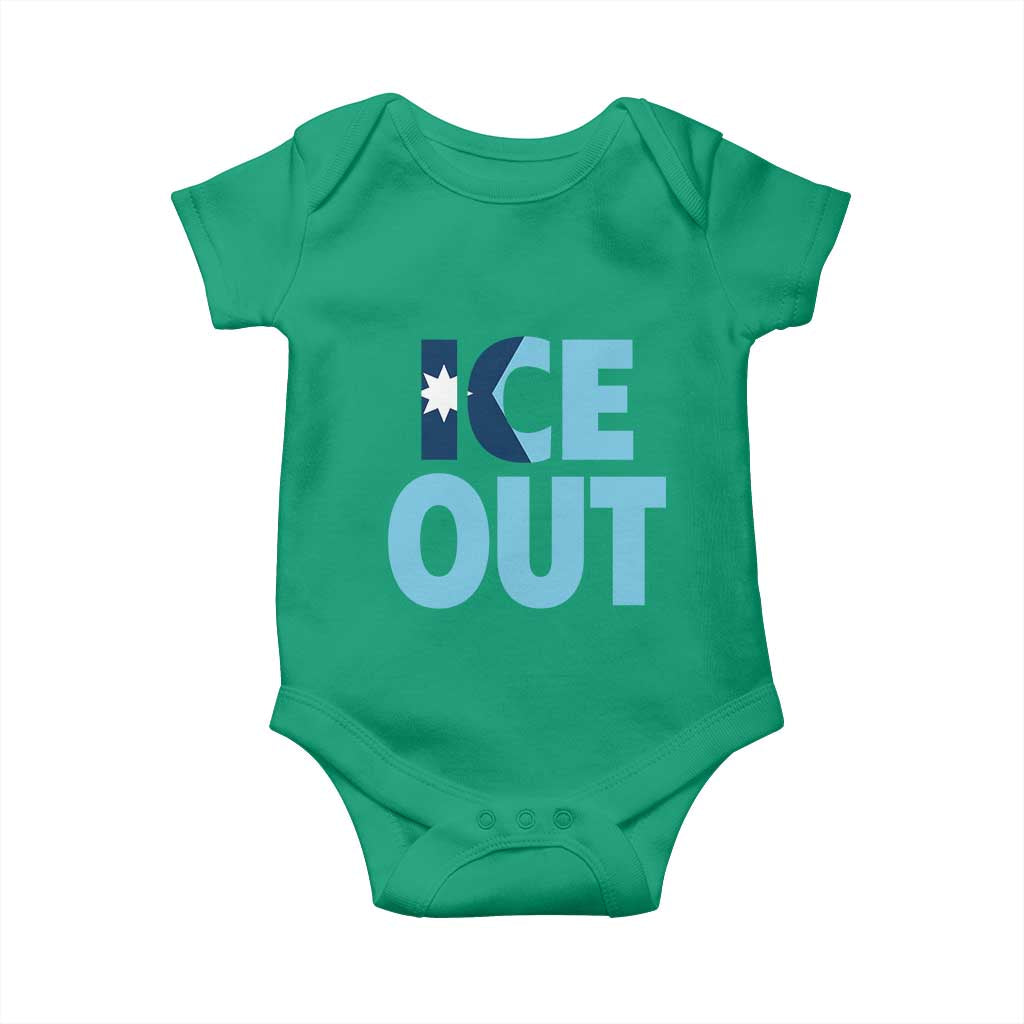 Minnesota Ice Out Baby Onesie MN State Anti Ice Movement Protest Statement TS11 Irish Green Print Your Wear