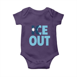 Minnesota Ice Out Baby Onesie MN State Anti Ice Movement Protest Statement TS11 Purple Print Your Wear