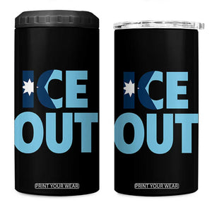 Minnesota Ice Out 4 in 1 Can Cooler Tumbler MN State Anti Ice Movement Protest Statement TS11 One Size: 16 oz Black Print Your Wear