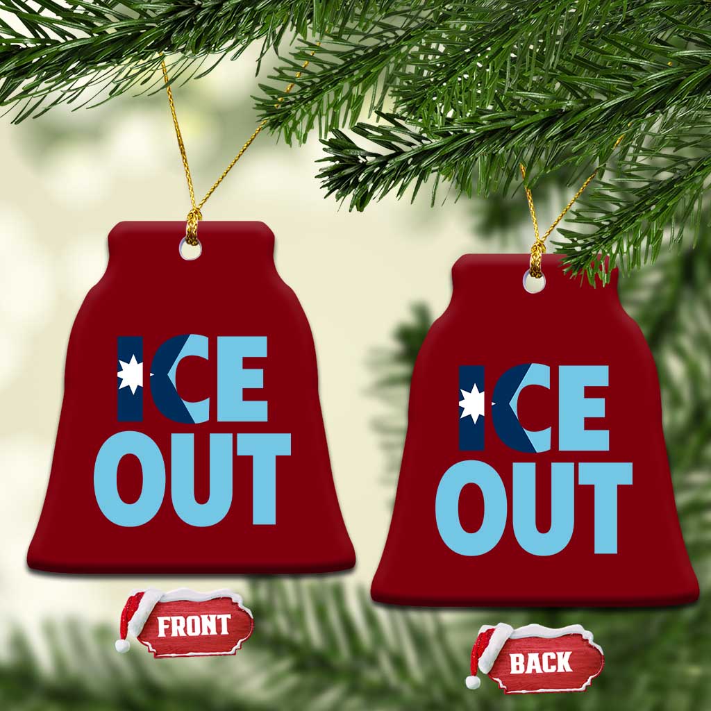 Minnesota Ice Out Ceramic Ornament MN State Anti Ice Movement Protest Statement TS11 Print Your Wear