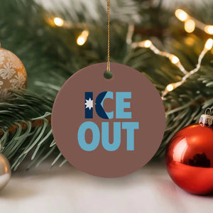 Minnesota Ice Out Ceramic Ornament MN State Anti Ice Movement Protest Statement TS11 1pc Mocha Print Your Wear