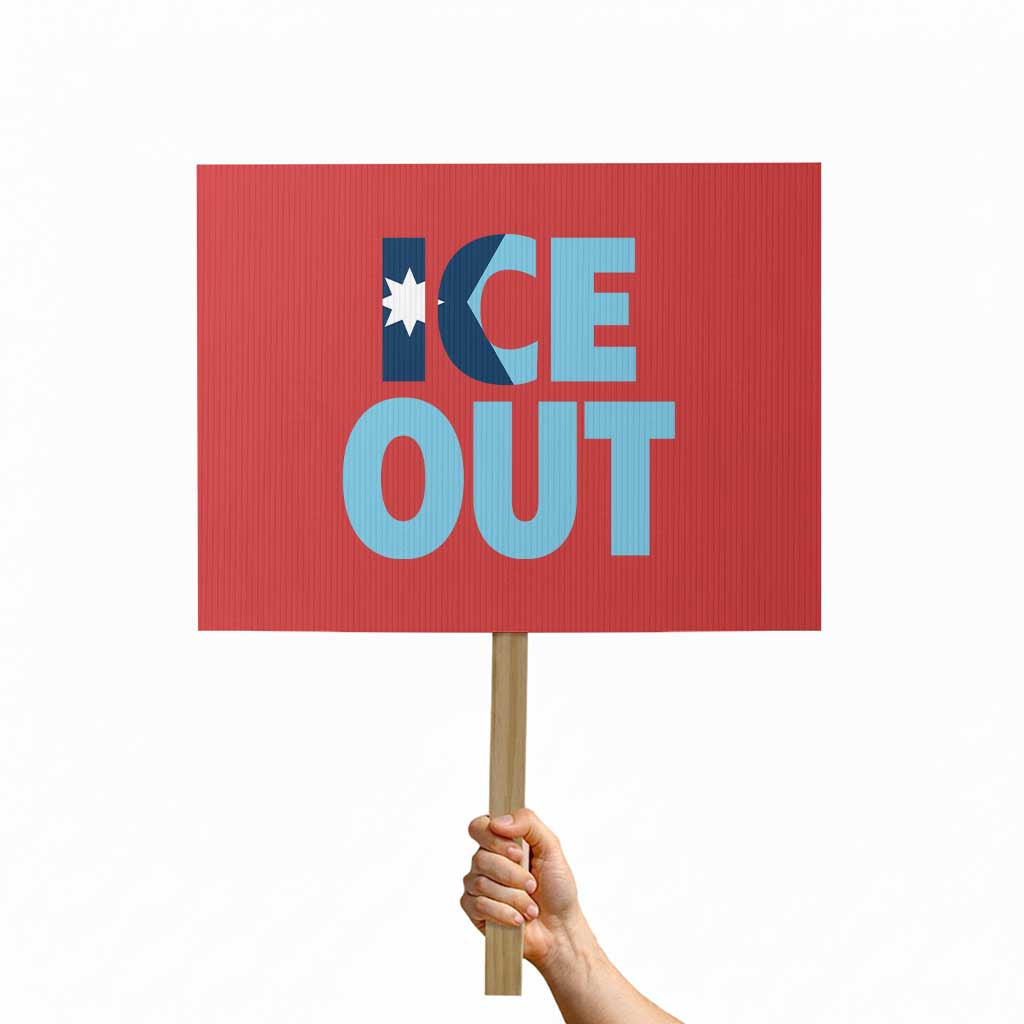 Minnesota Ice Out Protest Sign MN State Anti Ice Movement Protest Statement TS11 Horizontal 18