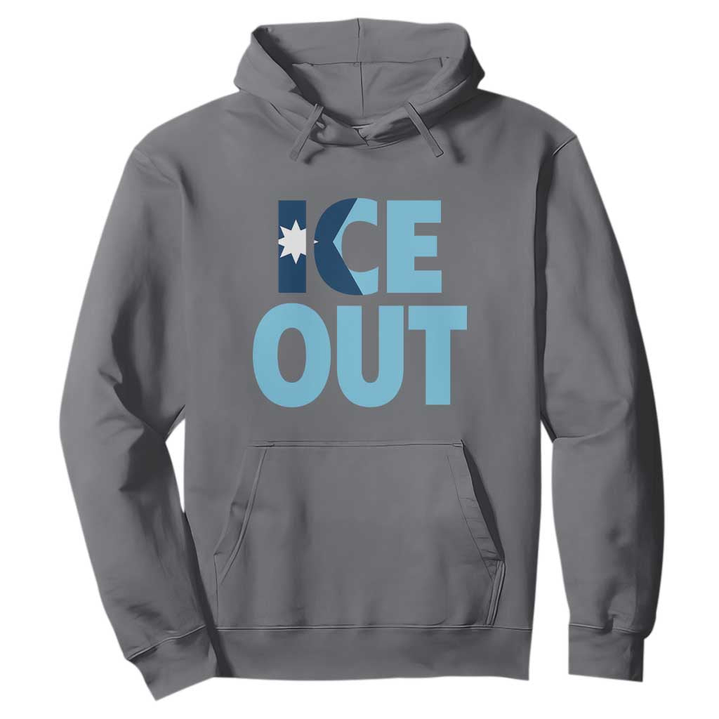 Minnesota Ice Out Hoodie MN State Anti Ice Movement Protest Statement TS11 Charcoal Print Your Wear
