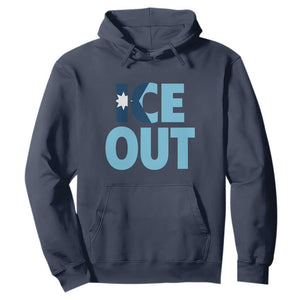 Minnesota Ice Out Hoodie MN State Anti Ice Movement Protest Statement TS11 Navy Print Your Wear