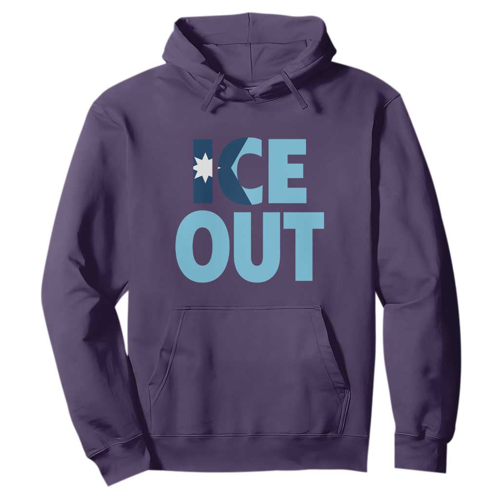 Minnesota Ice Out Hoodie MN State Anti Ice Movement Protest Statement TS11 Purple Print Your Wear