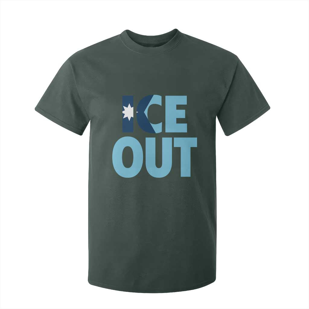 Minnesota Ice Out T Shirt For Kid MN State Anti Ice Movement Protest Statement TS11 Dark Forest Green Print Your Wear