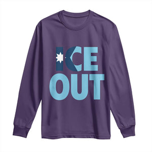 Minnesota Ice Out Long Sleeve Shirt MN State Anti Ice Movement Protest Statement TS11 Purple Print Your Wear