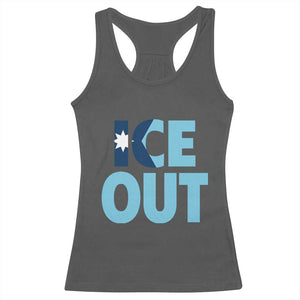 Minnesota Ice Out Racerback Tank Top MN State Anti Ice Movement Protest Statement TS11 Dark Heather Print Your Wear