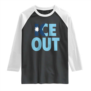 Minnesota Ice Out Raglan Shirt MN State Anti Ice Movement Protest Statement TS11 Black White Print Your Wear