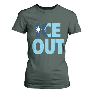 Minnesota Ice Out T Shirt For Women MN State Anti Ice Movement Protest Statement TS11 Dark Forest Green Print Your Wear