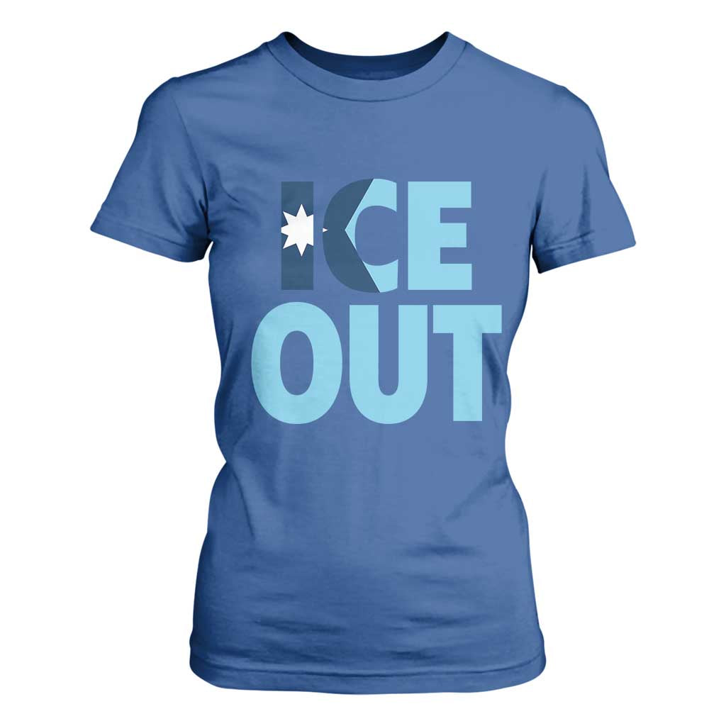 Minnesota Ice Out T Shirt For Women MN State Anti Ice Movement Protest Statement TS11 Royal Blue Print Your Wear
