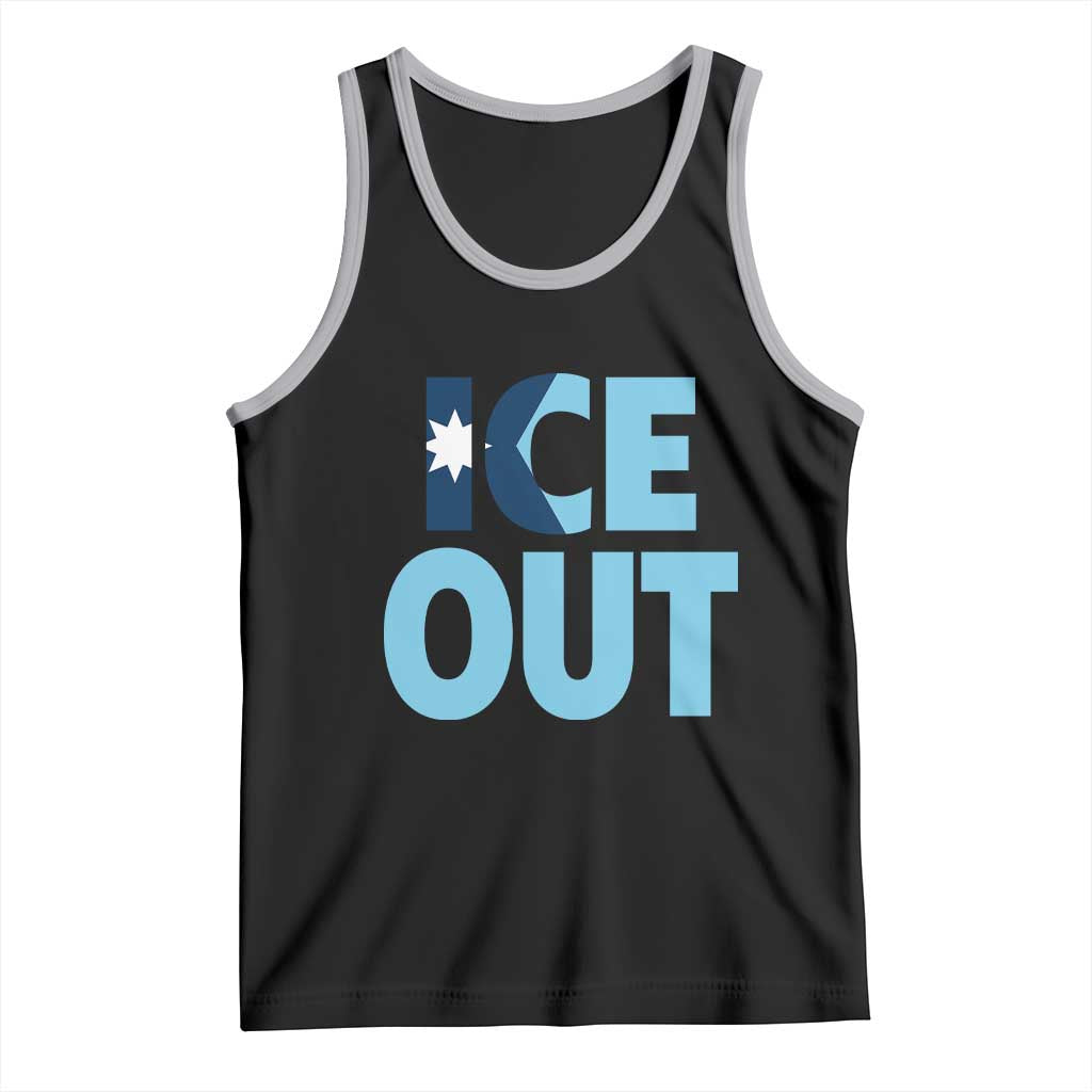 Minnesota Ice Out Tank Top MN State Anti Ice Movement Protest Statement TS11 Black Athletic Heather Print Your Wear