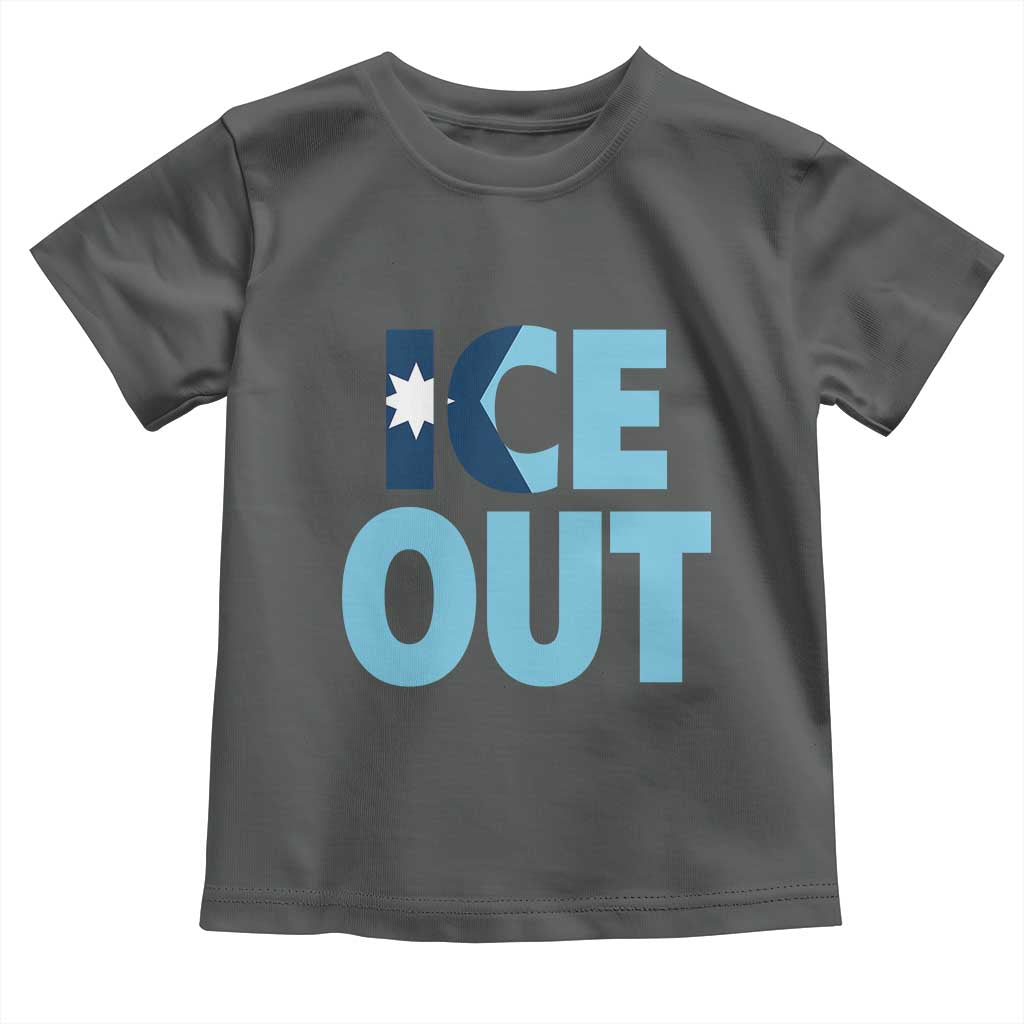 Minnesota Ice Out Toddler T Shirt MN State Anti Ice Movement Protest Statement TS11 Dark Heather Print Your Wear