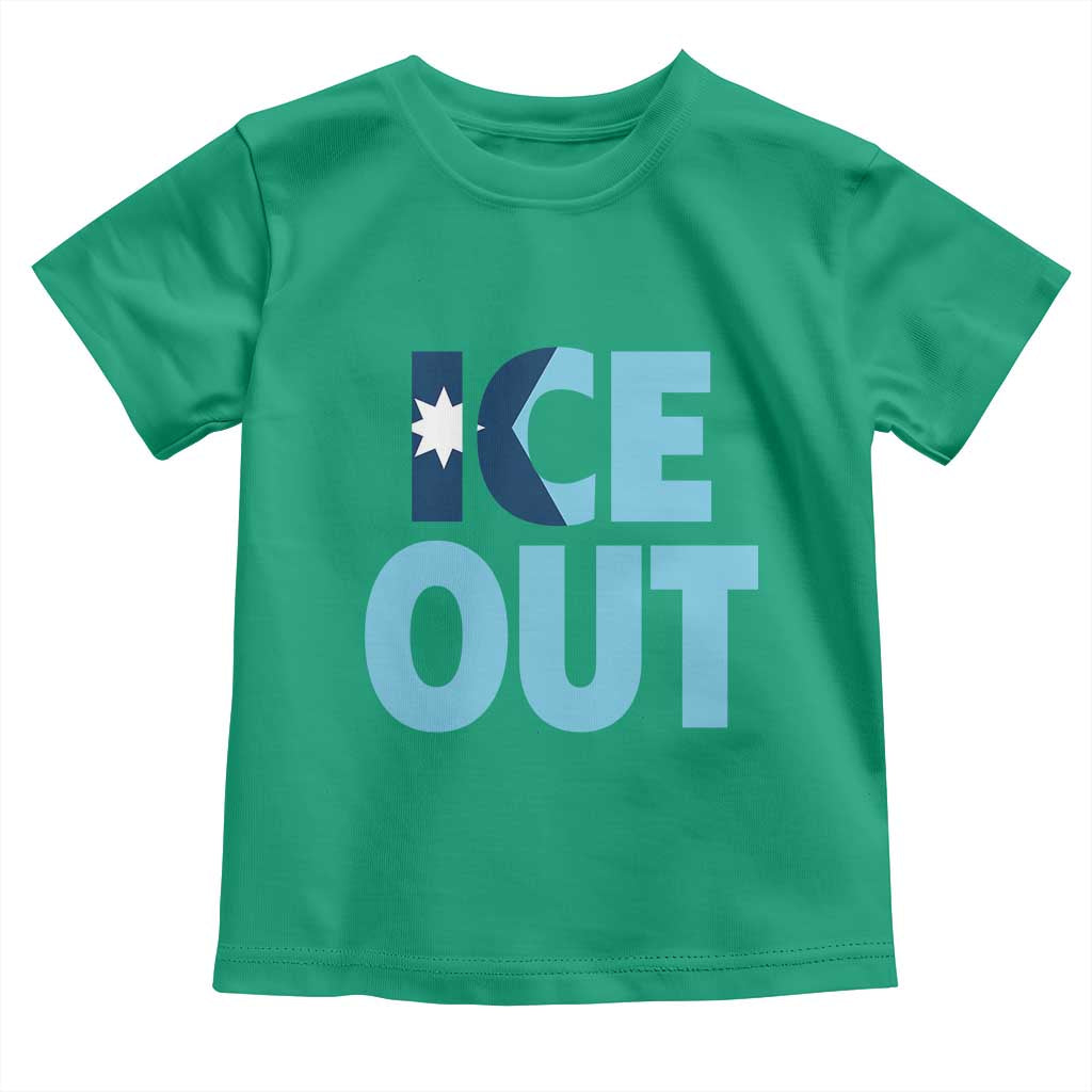 Minnesota Ice Out Toddler T Shirt MN State Anti Ice Movement Protest Statement TS11 Irish Green Print Your Wear