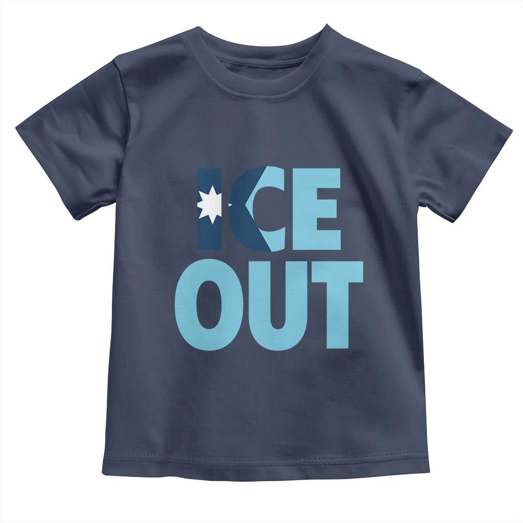 Minnesota Ice Out Toddler T Shirt MN State Anti Ice Movement Protest Statement TS11 Navy Print Your Wear