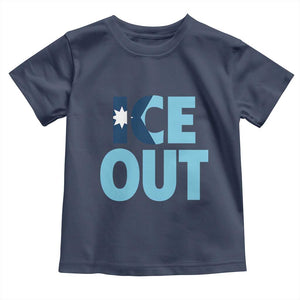 Minnesota Ice Out Toddler T Shirt MN State Anti Ice Movement Protest Statement TS11 Navy Print Your Wear