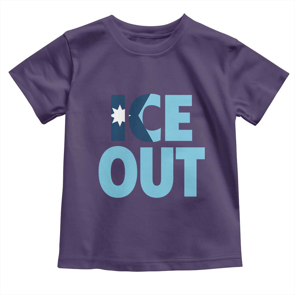Minnesota Ice Out Toddler T Shirt MN State Anti Ice Movement Protest Statement TS11 Purple Print Your Wear
