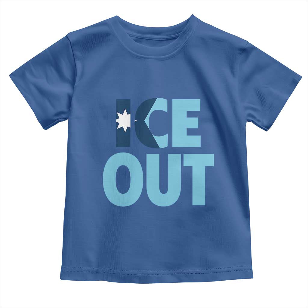 Minnesota Ice Out Toddler T Shirt MN State Anti Ice Movement Protest Statement TS11 Royal Blue Print Your Wear