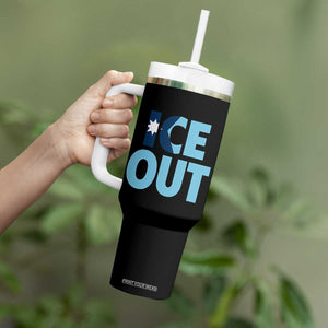 Minnesota Ice Out Tumbler With Handle MN State Anti Ice Movement Protest Statement TS11 Print Your Wear