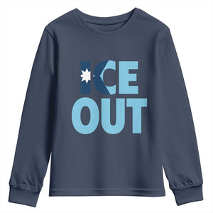 Minnesota Ice Out Youth Sweatshirt MN State Anti Ice Movement Protest Statement TS11 Navy Print Your Wear