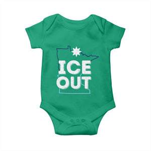 Ice Out Of Minnesota Baby Onesie MN Map Immigration Protest Community Resistance TS11 Irish Green Print Your Wear