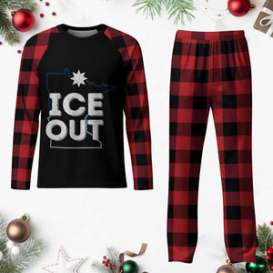Ice Out Of Minnesota Plaid Pajama Set MN Map Immigration Protest Community Resistance TS11 Buffalo Plaid Print Your Wear
