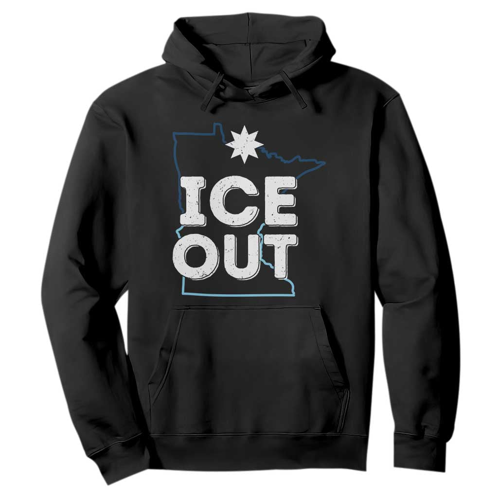 Ice Out Of Minnesota Hoodie MN Map Immigration Protest Community Resistance TS11 Black Print Your Wear