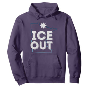 Ice Out Of Minnesota Hoodie MN Map Immigration Protest Community Resistance TS11 Purple Print Your Wear