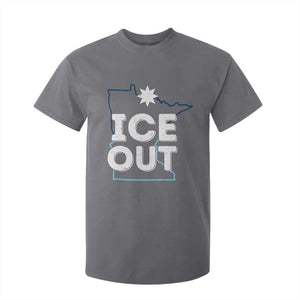 Ice Out Of Minnesota T Shirt For Kid MN Map Immigration Protest Community Resistance TS11 Charcoal Print Your Wear