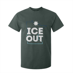 Ice Out Of Minnesota T Shirt For Kid MN Map Immigration Protest Community Resistance TS11 Dark Forest Green Print Your Wear