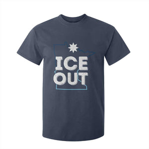 Ice Out Of Minnesota T Shirt For Kid MN Map Immigration Protest Community Resistance TS11 Navy Print Your Wear