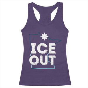 Ice Out Of Minnesota Racerback Tank Top MN Map Immigration Protest Community Resistance TS11 Purple Print Your Wear