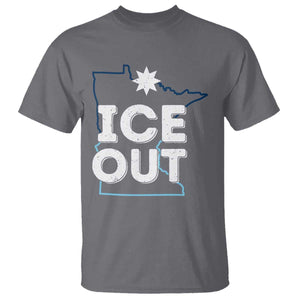Ice Out Of Minnesota T Shirt MN Map Immigration Protest Community Resistance TS11 Charcoal Print Your Wear