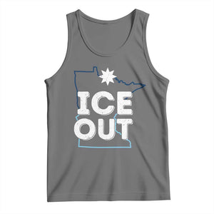 Ice Out Of Minnesota Tank Top MN Map Immigration Protest Community Resistance TS11 Black Heather Print Your Wear