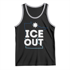 Ice Out Of Minnesota Tank Top MN Map Immigration Protest Community Resistance TS11 Black Athletic Heather Print Your Wear