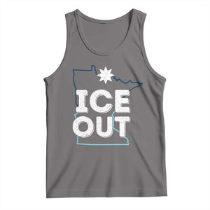 Ice Out Of Minnesota Tank Top MN Map Immigration Protest Community Resistance TS11 Deep Heather Print Your Wear