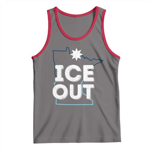 Ice Out Of Minnesota Tank Top MN Map Immigration Protest Community Resistance TS11 Deep Heather Red Print Your Wear