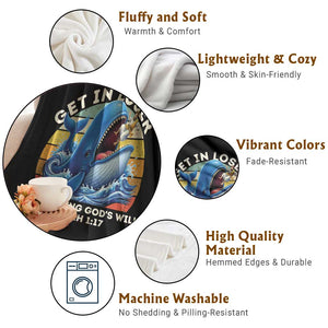 Get In Loser We're Doing God's Will Throw Blanket Funny Christian Bible TS11 Print Your Wear